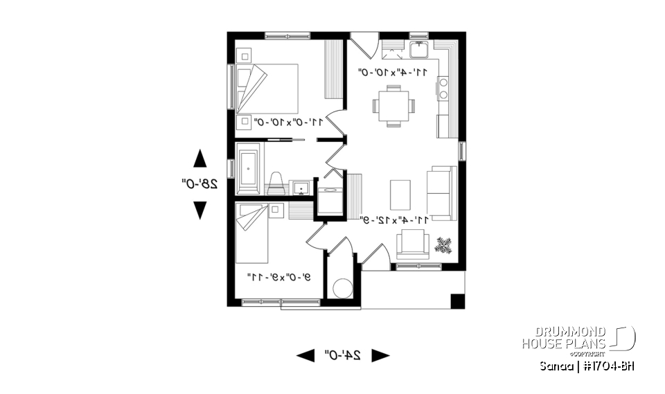 1st level - Small and affordable Modern style house, ideal for first-home buyers, 2 bedrooms, open floor plan layout - Sanaa