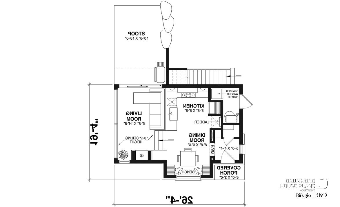 1st level - Small and charming 1+ bedroom cottage plan with lots of natural light! - Rifugio