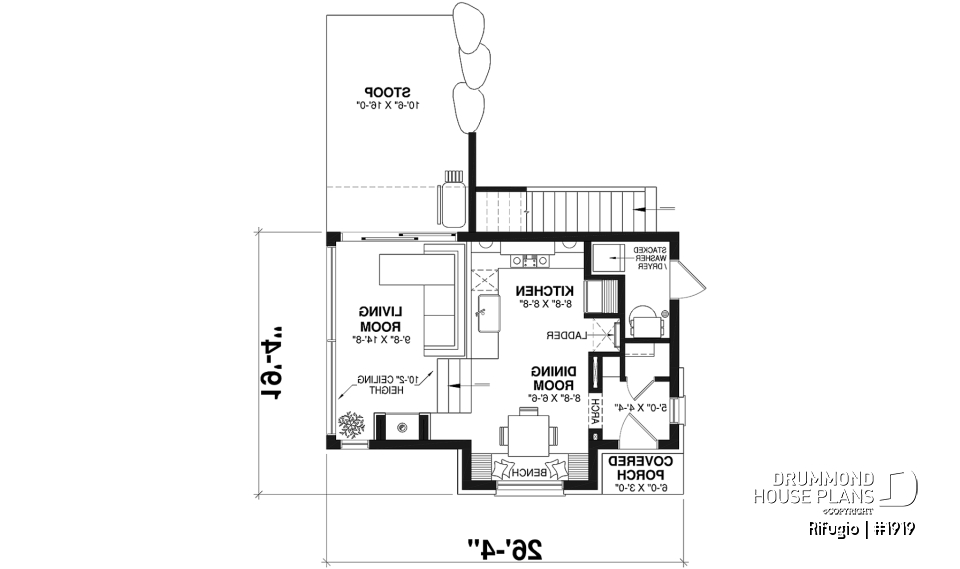1st level - Small and charming 1+ bedroom cottage plan with lots of natural light! - Rifugio