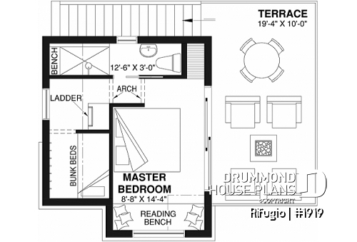 2nd level - Small and charming 2 bedroom cottage plan with lots of natural light! - Rifugio