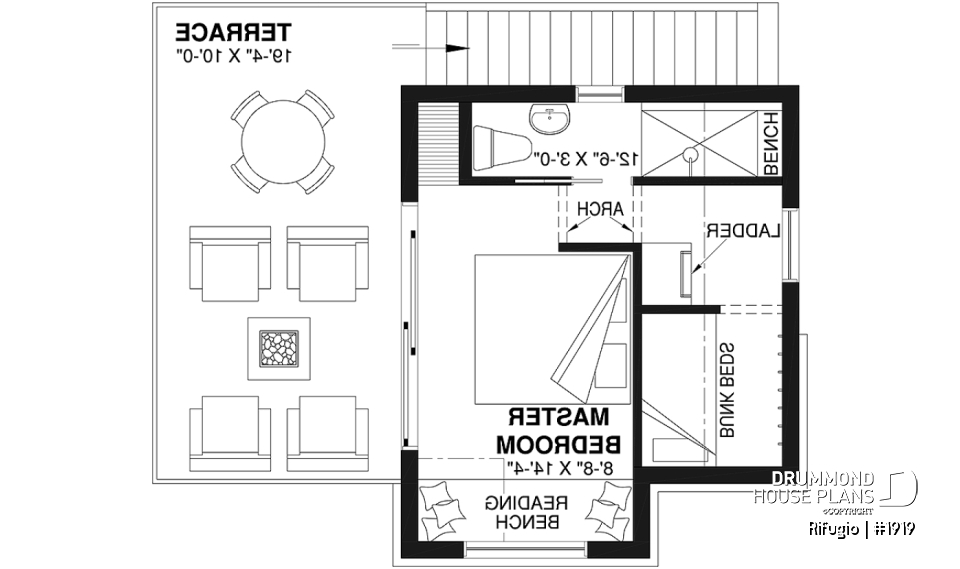 2nd level - Small and charming 1+ bedroom cottage plan with lots of natural light! - Rifugio