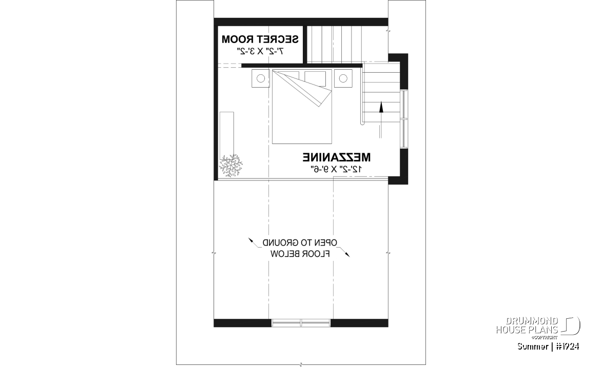 2nd level - Versatile plan for a tiny house, garden pavilion or small guest house, the choice is yours! - Summer