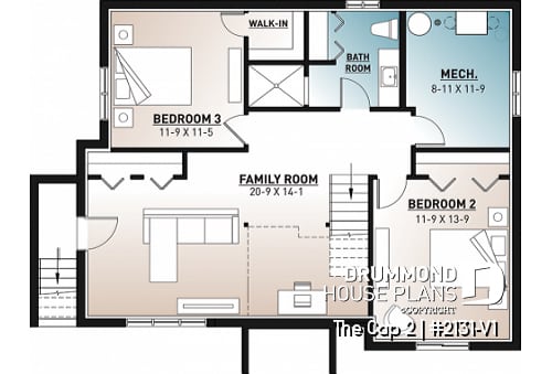 Walkout Basement Drummond House Plans, 3 Bedroom Basement House Plans