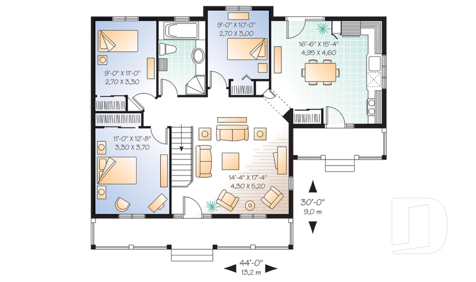 1st level -  - Inland Cottage 3
