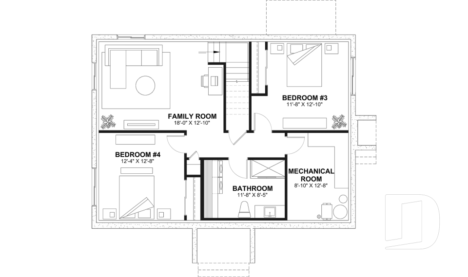 Finished basement (Optional $) -  - Briere