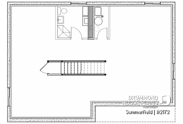 Unfinished basement - 3 bedroom affordable bungalow with laundry chute, walk-in at master bedroom and open space - Summerfield