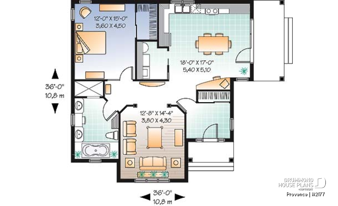 1st level - Ideal baby boomers house floor plan with master, laundry and planning desk on main floor, large full bath - Provence