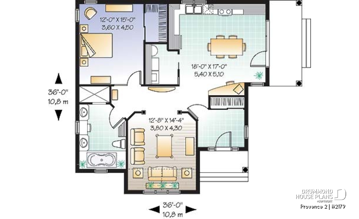 1st level - Ideal baby boomers house floor plan with master, laundry and office desk on main floor, large full bath - Provence 2
