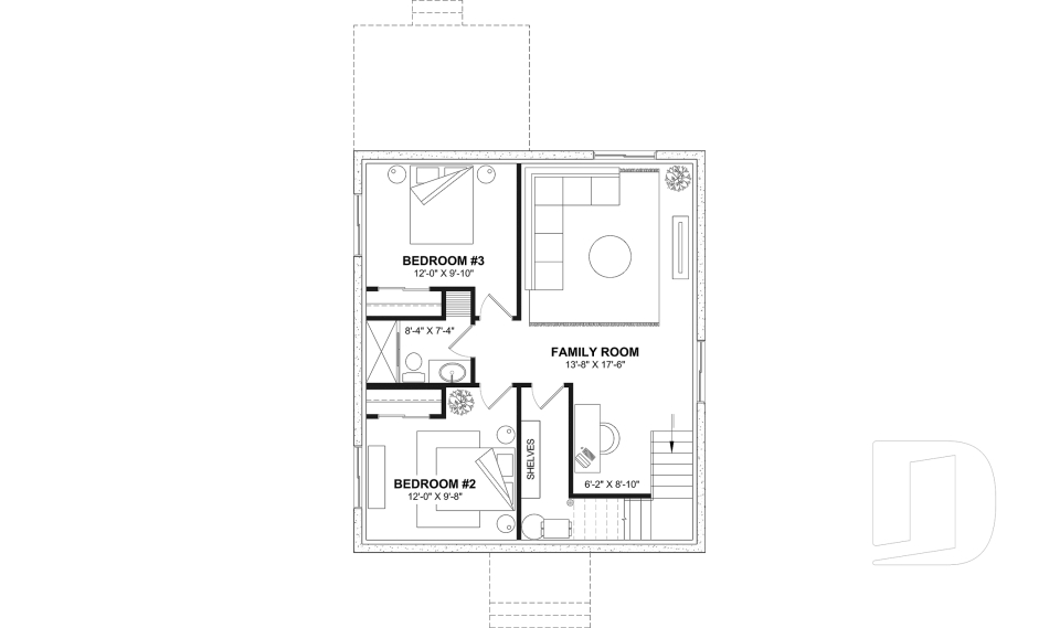 Finished basement (Optional $) -  - The Bunting 2