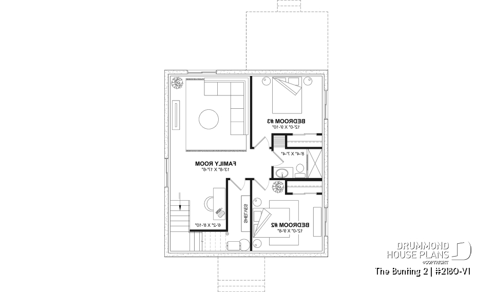 Finished basement (Optional $) - Compact and charming Cape Cod style home, bench seat in kitchen, optional finished basement ($), affordable  - The Bunting 2