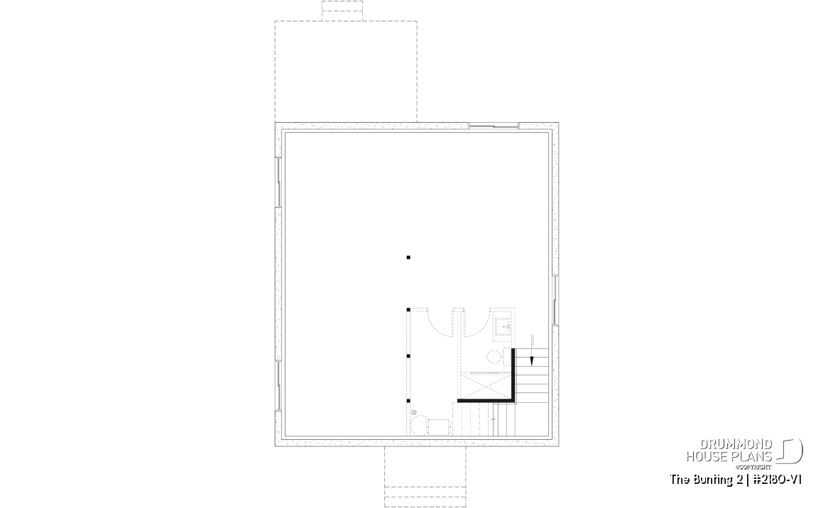 Unfinished basement - Compact and charming Cape Cod style home, bench seat in kitchen, optional finished basement ($), affordable  - The Bunting 2