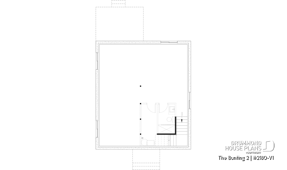 Unfinished basement - Compact and charming Cape Cod style home, bench seat in kitchen, optional finished basement ($), affordable  - The Bunting 2