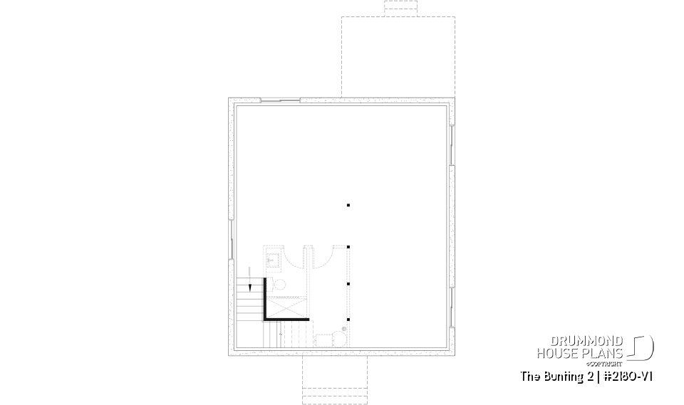 Unfinished basement - Compact and charming Cape Cod style home, bench seat in kitchen, optional finished basement ($), affordable  - The Bunting 2
