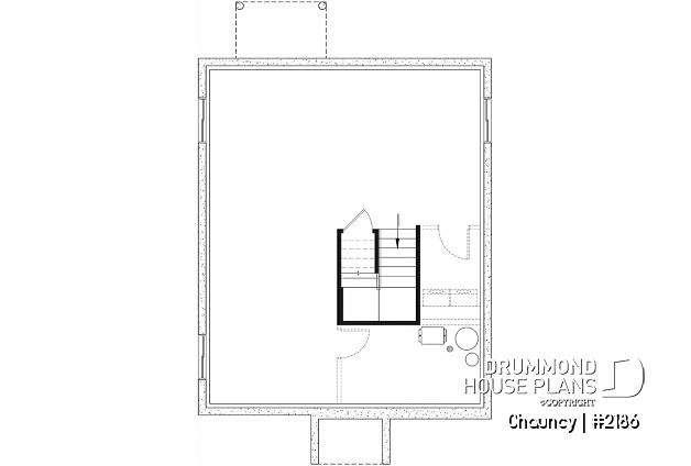 Basement - Low-cost one-story empty nester, 1 bedroom + 1 office, open floor plan, trending style - Chauncy