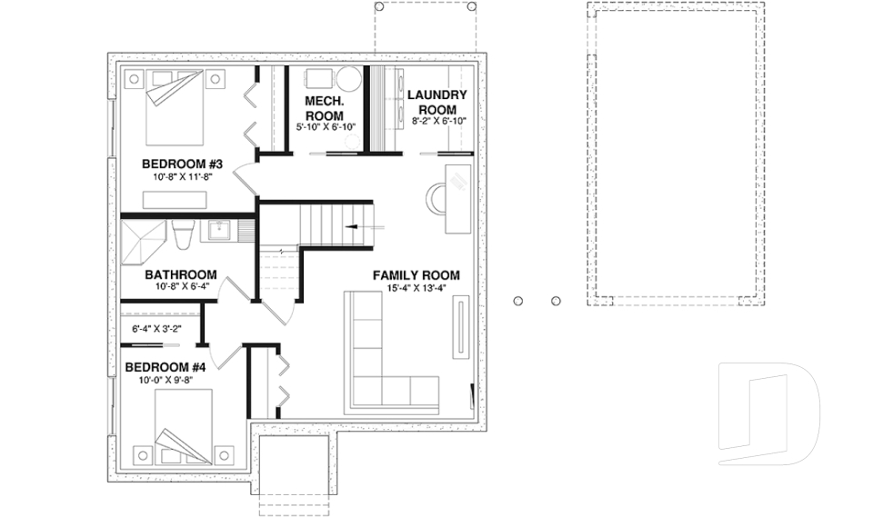 Finished basement (Optional $) -  - St-Laurent