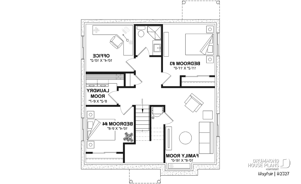 Finished basement (Optional $) - Split level entry home plan, 2 to 5 bedrooms, 1 or 2 baths, kitchen w/island, optional finished basement ($) - Mayfair