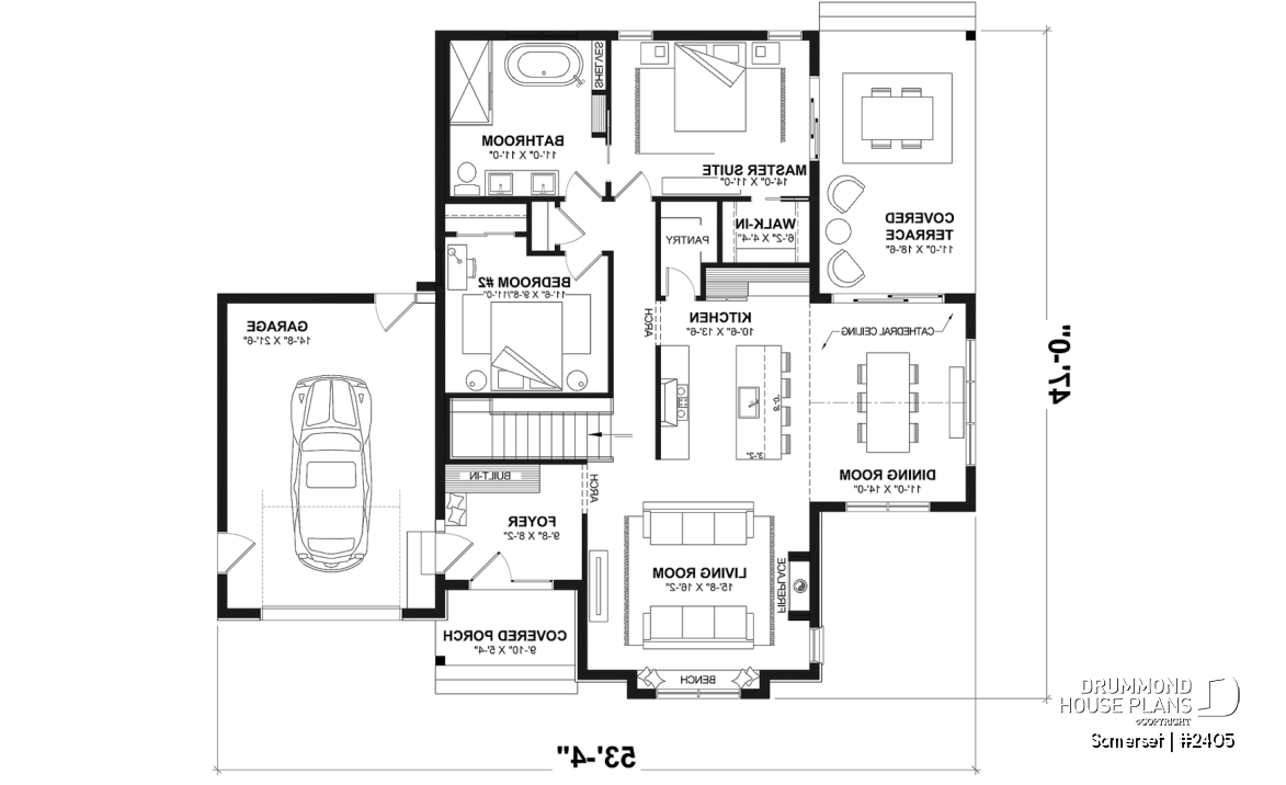 1st level - Modern Farmhouse Bungalow with Covered Terrace, Garage and Flexible Lower Level - Somerset