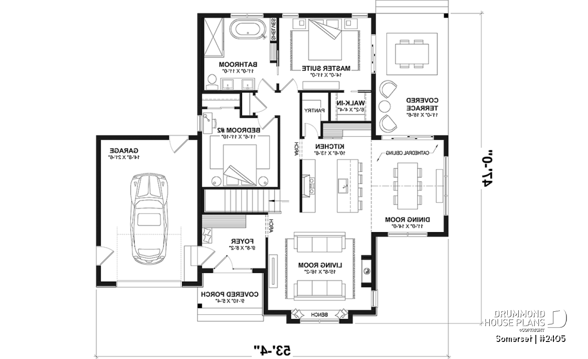 1st level - Modern Farmhouse Bungalow with Covered Terrace, Garage and Flexible Lower Level - Somerset