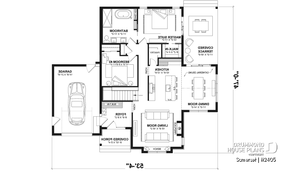 1st level - Modern Farmhouse Bungalow with Covered Terrace, Garage and Flexible Lower Level - Somerset