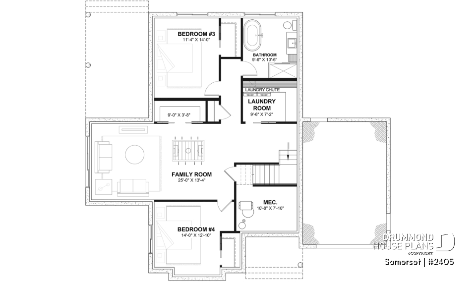 Finished basement (Optional $) - Modern Farmhouse Bungalow with Covered Terrace, Garage and Flexible Lower Level - Somerset