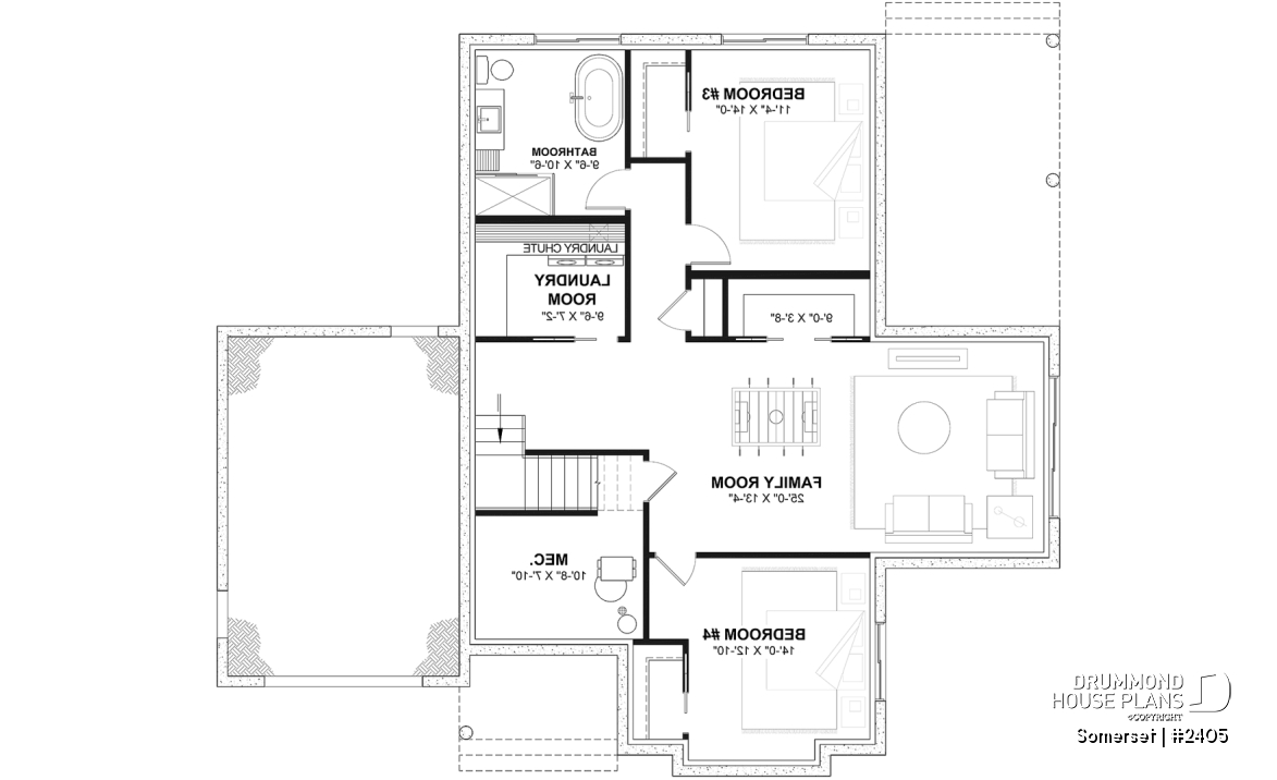 Finished basement (Optional $) - Modern Farmhouse Bungalow with Covered Terrace, Garage and Flexible Lower Level - Somerset