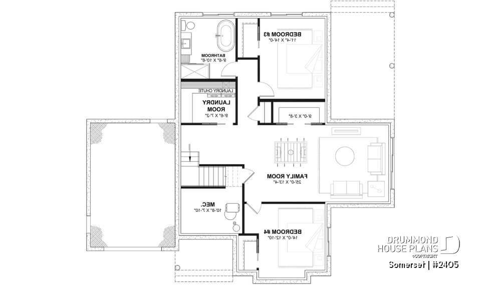 Finished basement (Optional $) - Modern Farmhouse Bungalow with Covered Terrace, Garage and Flexible Lower Level - Somerset