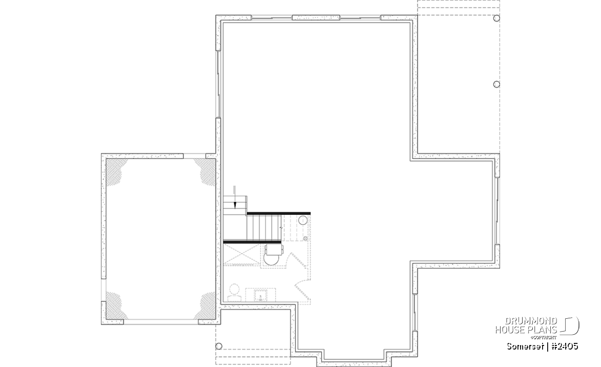 Unfinished basement - Modern Farmhouse Bungalow with Covered Terrace, Garage and Flexible Lower Level - Somerset