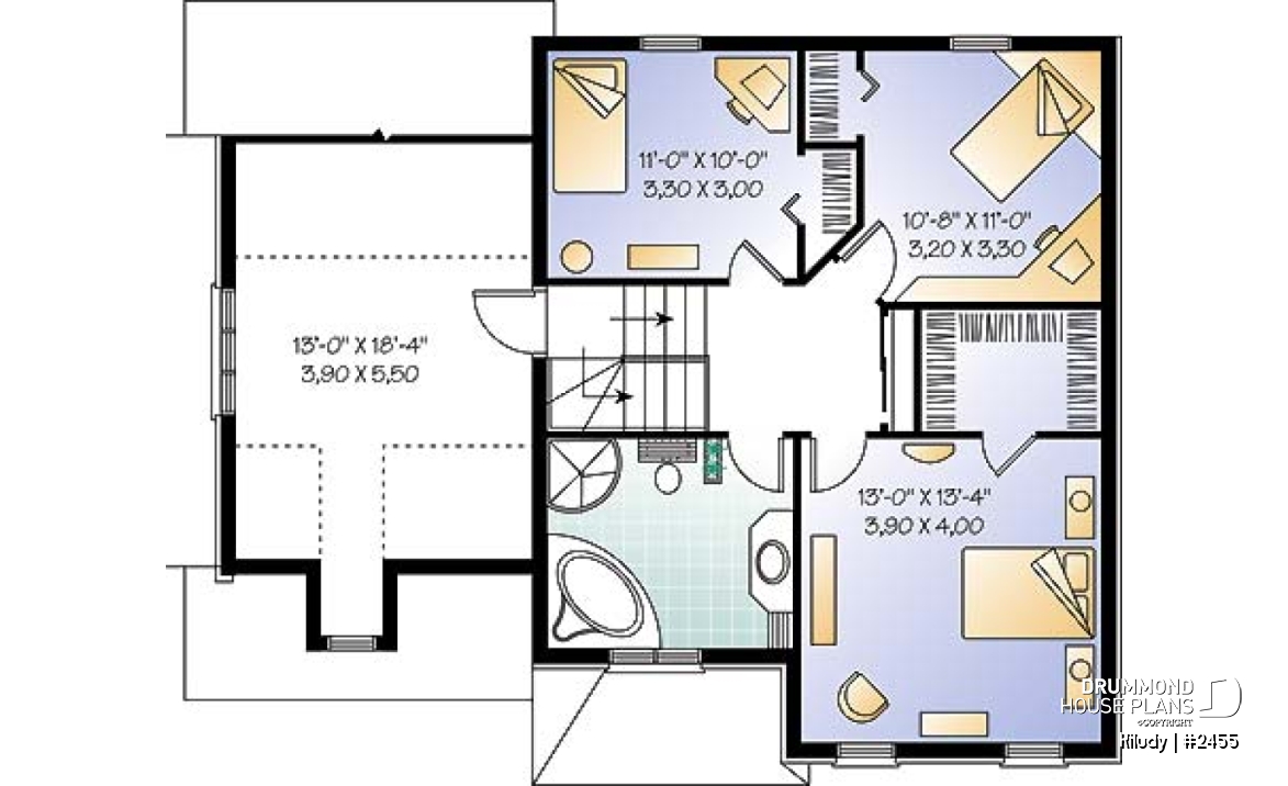 2nd level - European inspired cottage with large flex room above garage, walk-in in master bedroom, large family bathroom - Kiludy