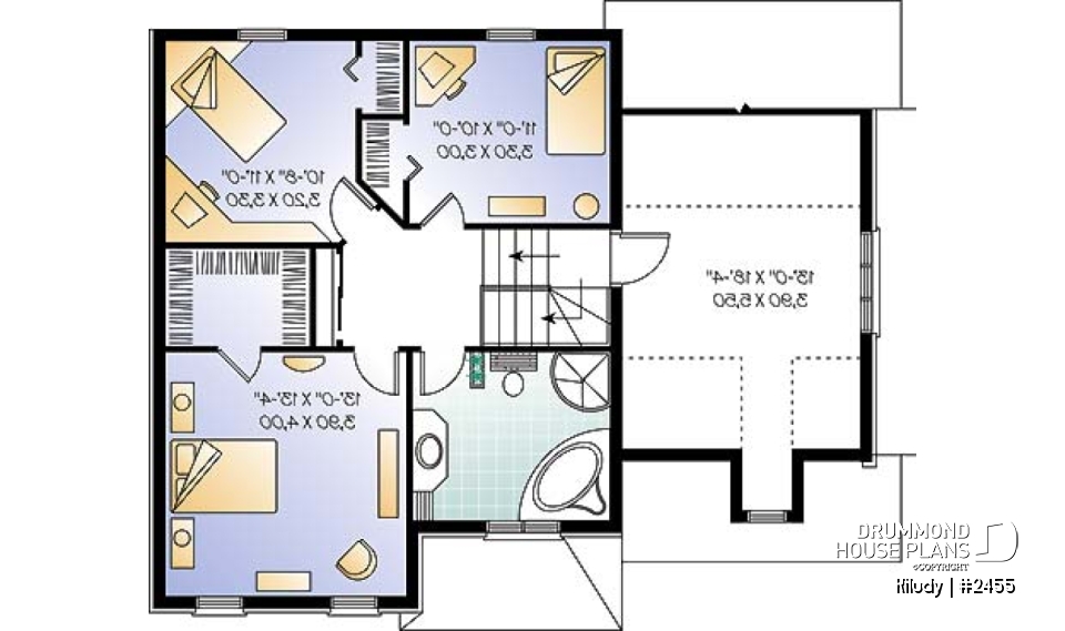 2nd level - European inspired cottage with large flex room above garage, walk-in in master bedroom, large family bathroom - Kiludy