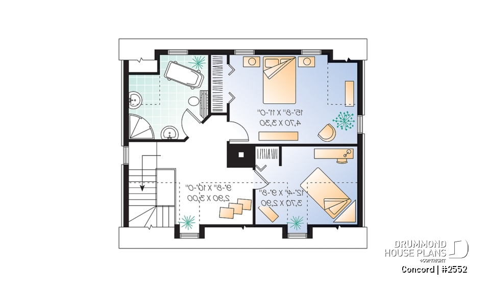 2nd level - Rustic 2 bedroom home with an open kitchen, dining and living concept, very charming dormers &amp; large fireplace - Concord
