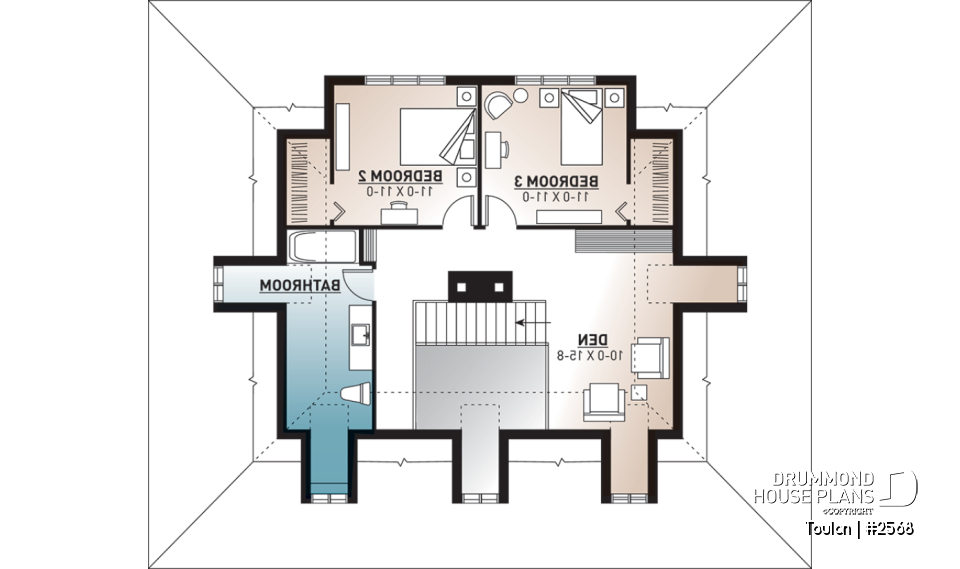 2nd level - 3 bedroom farmhouse with master on main, huge wraparound covered porch, open area and fireplace - Toulon