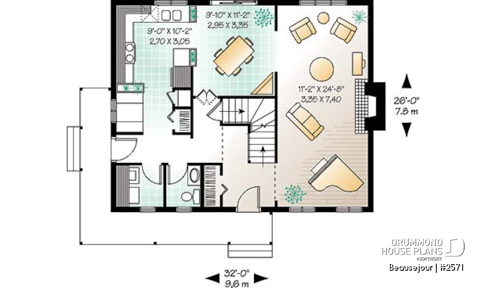 1st level - Charming transitional style 3 bedroom home, kitchen booth, formal dining/living room - Beausejour