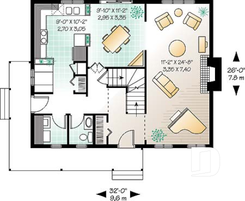 1st level - Charming transitional style 3 bedroom home, kitchen booth, formal dining/living room - Beausejour