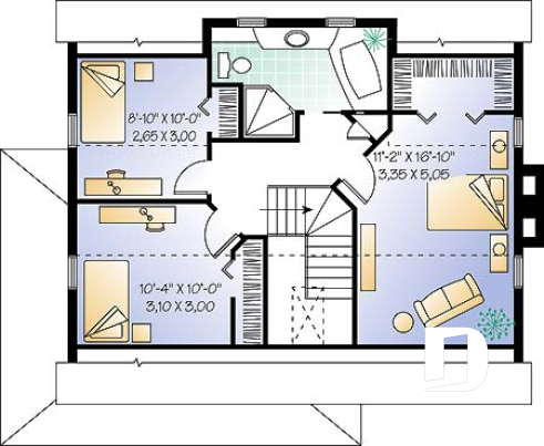 2nd level - Charming transitional style 3 bedroom home, kitchen booth, formal dining/living room - Beausejour