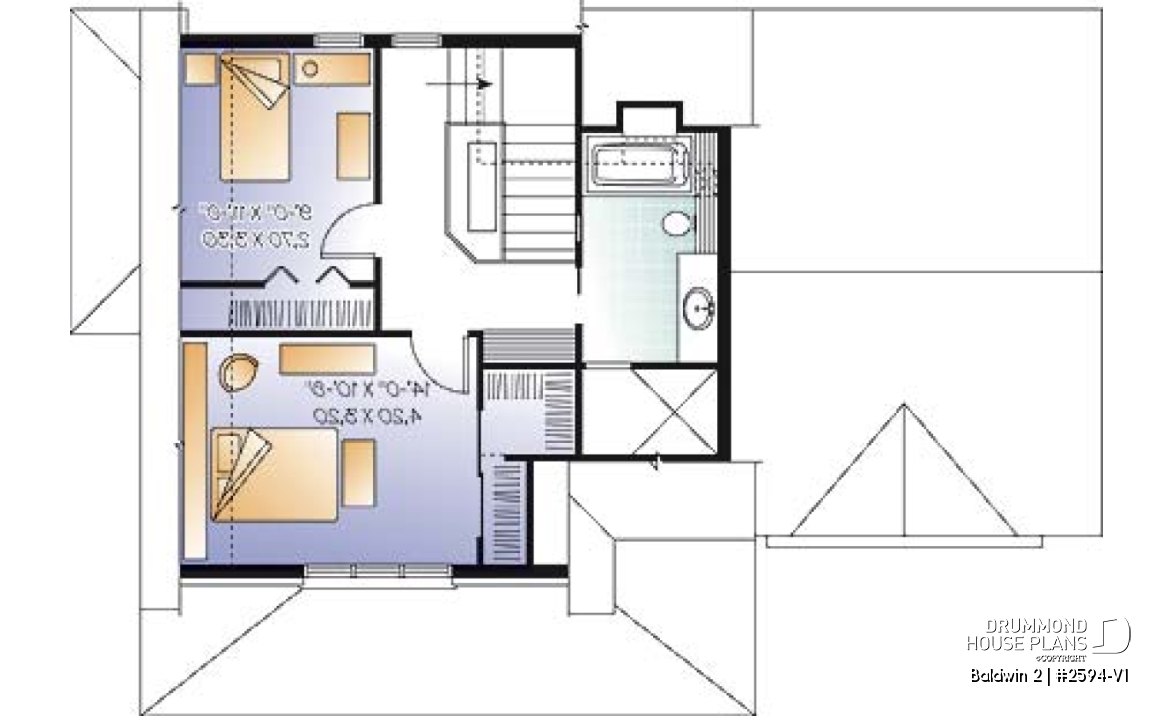 2nd level - 2 bedroom country style with garage and cozy living room with fireplace - Baldwin 2