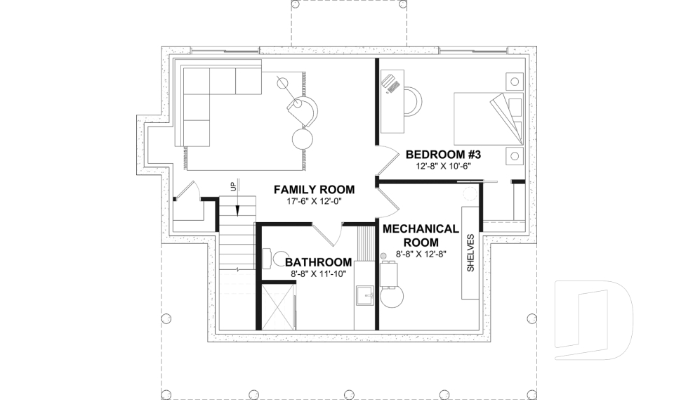 Finished basement (Optional $) -  - Eloise