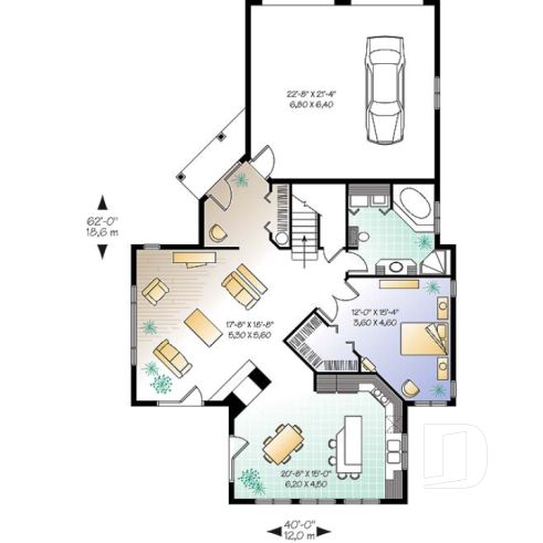 1st level - Panoramic view cottage, 2-car garage, 3 to 4 bedrooms, ensuite with french doors - Journey's Edge