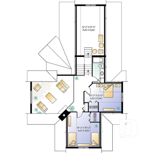 2nd level - Panoramic view cottage, 2-car garage, 3 to 4 bedrooms, ensuite with french doors - Journey's Edge