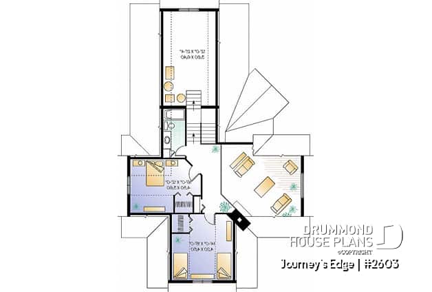 2nd level - Panoramic view cottage, 2-car garage, 3 to 4 bedrooms, ensuite with french doors - Journey's Edge