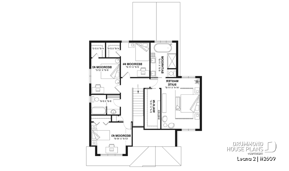 2nd level - House with garage, 3 bedrooms + office, master suite upstairs, wood fireplace and single garage - Leana 2