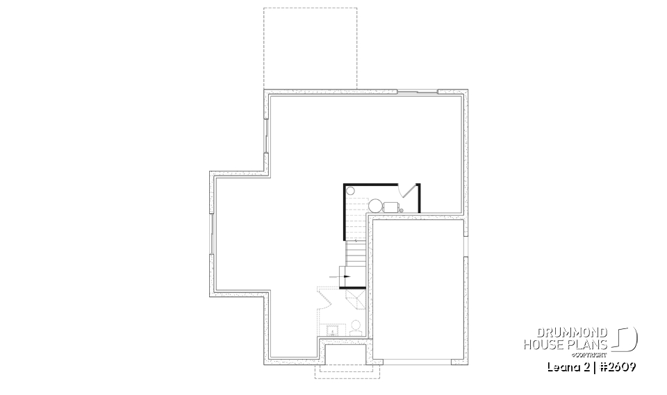 Unfinished basement - House with garage, 3 bedrooms + office, master suite upstairs, wood fireplace and single garage - Leana 2