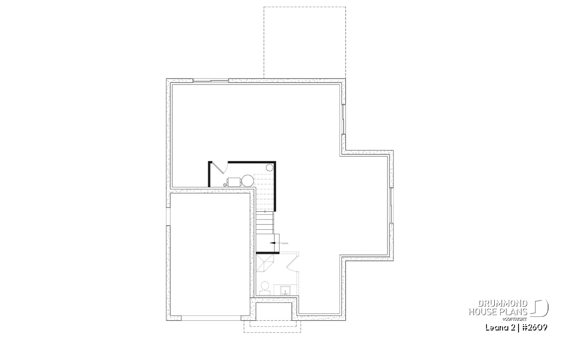 Unfinished basement - House with garage, 3 bedrooms + office, master suite upstairs, wood fireplace and single garage - Leana 2