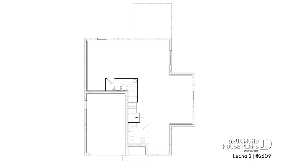 Unfinished basement - House with garage, 3 bedrooms + office, master suite upstairs, wood fireplace and single garage - Leana 2