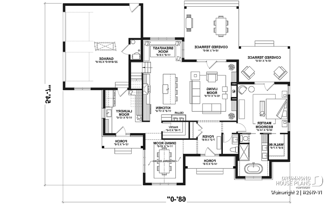1st level - Modern French style home with 3 bedrooms incl. a beautiful master suite on main level, 2-car side-load garage - Wainwright 2