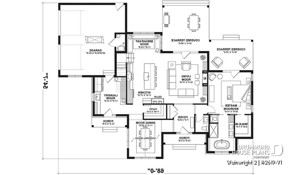 1st level - Modern French style home with 3 bedrooms incl. a beautiful master suite on main level, 2-car side-load garage - Wainwright 2