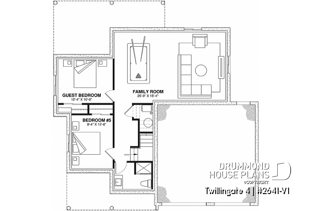 Finished basement (Optional $) - Spacious 4 to 6 bedrooms floorplan + home office, optional finished basement ($), 2-car garage - Twillingate 4