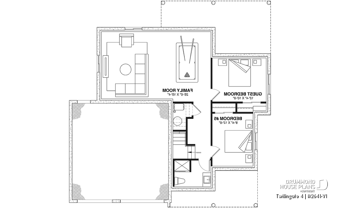 Finished basement (Optional $) - Spacious 4 to 6 bedrooms floorplan + home office, optional finished basement ($), 2-car garage - Twillingate 4