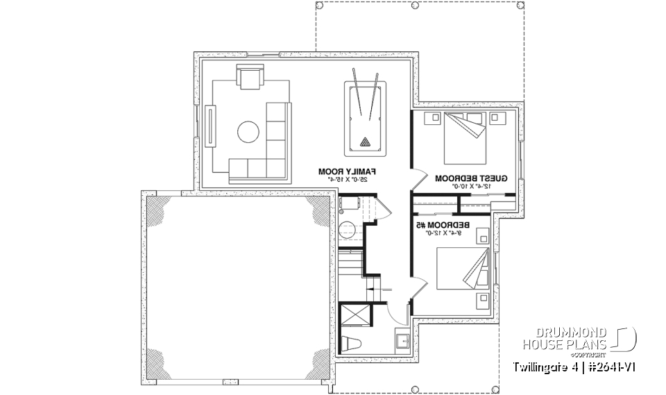 Finished basement (Optional $) - Spacious 4 to 6 bedrooms floorplan + home office, optional finished basement ($), 2-car garage - Twillingate 4