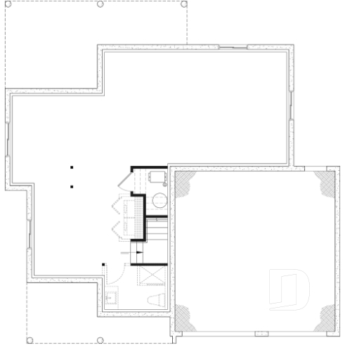 Unfinished basement - Spacious 4 to 6 bedrooms floorplan + home office, optional finished basement ($), 2-car garage - Twillingate 4