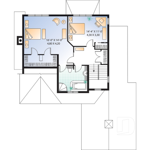2nd level - 2 bedrooms, 2 storey new American cottage with garage, pantry, large living room with fireplace - Coventry